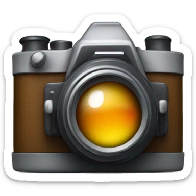 Create an emoji of a Camera that captures the essence of cinema. It should be vibrant, visually appealing, 
and embody the spirit of filmmaking. Include details that make it recognizable 
and engaging for movie lovers.
 sticker