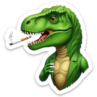 T. rex smoking  sticker