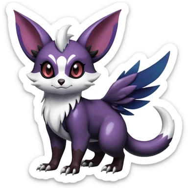 Shiny Dark Furret-Absol-Noibat-Noivern-Hybrid (Full body) sticker