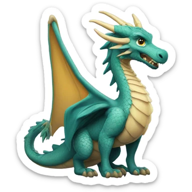 Dragón con alas sticker