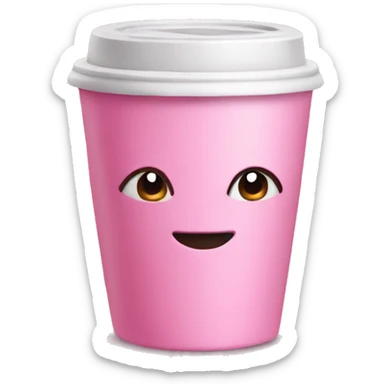 Pink coffe sticker