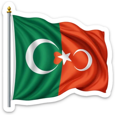 Turkish Irish flag merged  sticker
