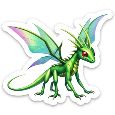 Shiny Exotic Flygon-Celebi-Scyther-Hybrid-Creature sticker