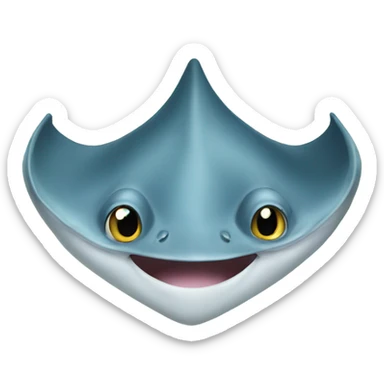 A smiling stingray sticker