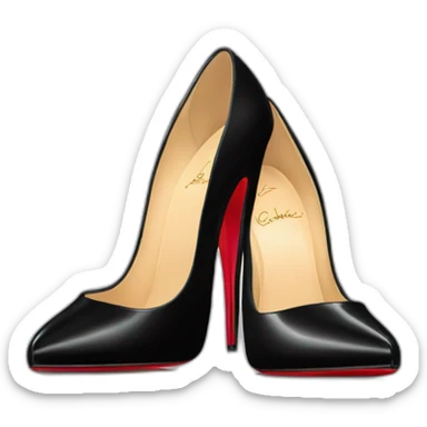 High heel lady peep black louboutin sticker