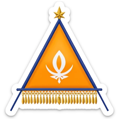 Khalistan 🪯 flag triangle  sticker
