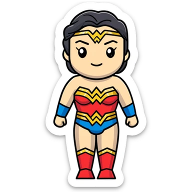Wonder Woman superhero sticker