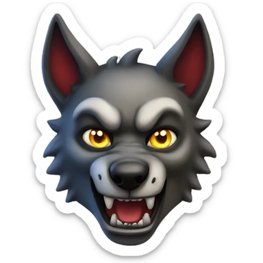 Demon wolf sticker