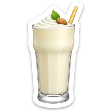 Lassi white coloured with punjabi touch on a glass without any extras remove straw and dryfruits sticker