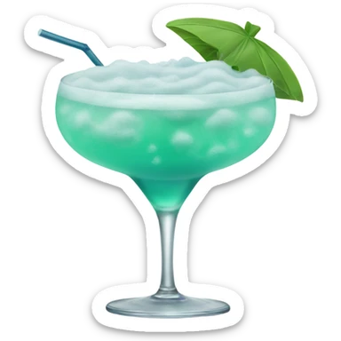 cocktail with sea foam sticker