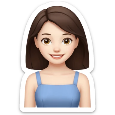 pretty burnette poor girl sticker