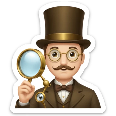 can you change that to him looking through a long monocle sticker