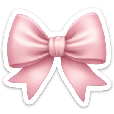 light pink bow sticker