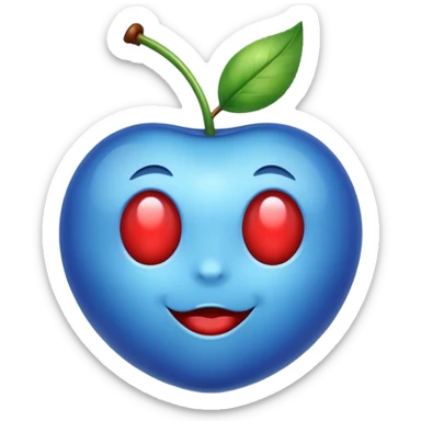 Une  cerise bleu ils 8 sticker