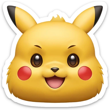 Pikachu face sticker