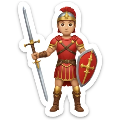 emoji de soldado romano alto y fuerte cuerpo entero sticker