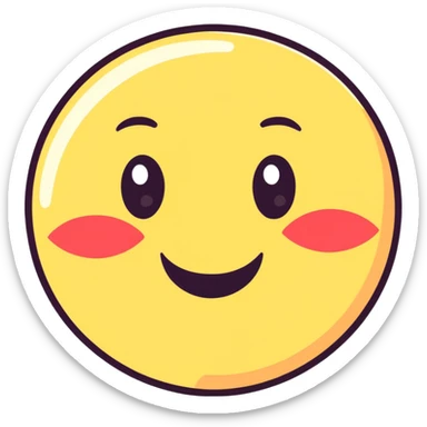 Emoji biting lip sticker