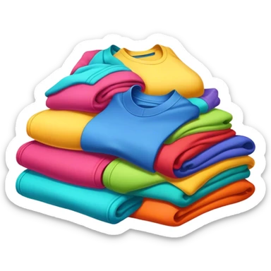 pile of colourfull clothes laying next to each other sticker