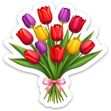 Tulips bouquet sticker