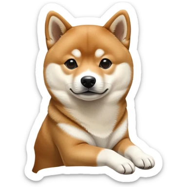 shiba inu sitting inside a BMW car sticker