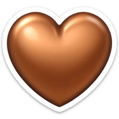 bronze heart sticker