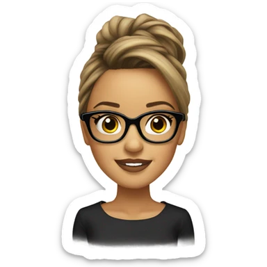 Jessica alba with glasses  sticker