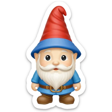 Gnomo da giardino con cappello  sticker