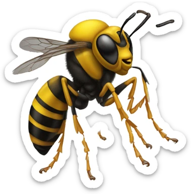 Homeless wasp sticker