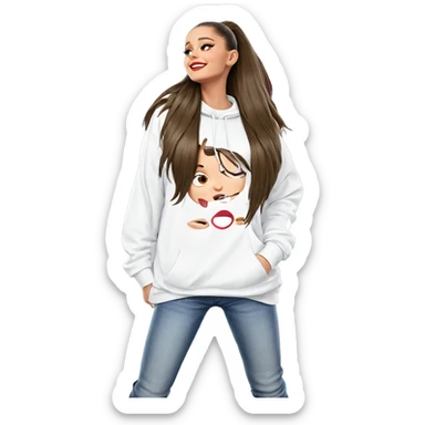 realistic portrait of girl sticker