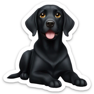 Black lab sticker