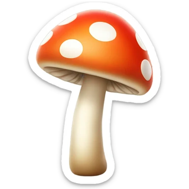 Mushroom smile sticker