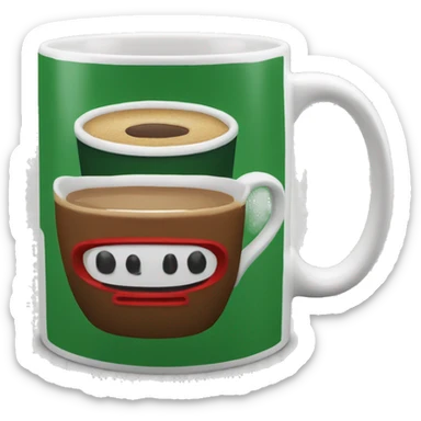 mug with Central Perk sign sticker