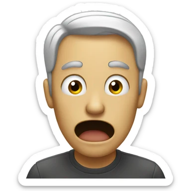 Person reacting to something that stinks sticker