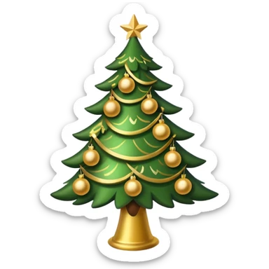Christmas tree with Gold decorations sticker