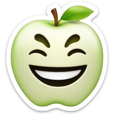 apple logo with smile sticker
