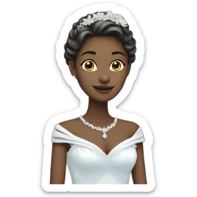 Blue sea bride emoji sticker