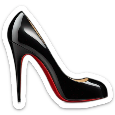 High heel black patent louboutin sticker