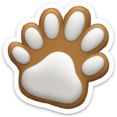 Dog paw merry Christmas sticker