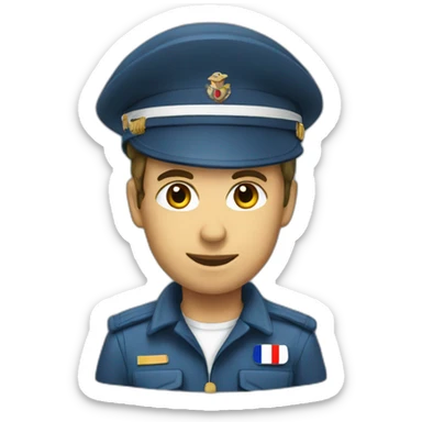 french airforce soldier sticker