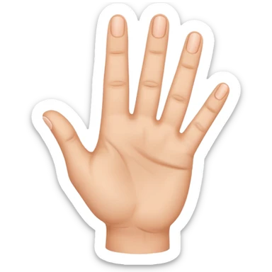 Yvl hand sign only 3 fingers up including thunb sticker