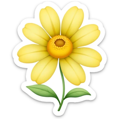 pastel yellow flower sticker
