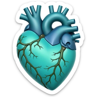 Corazón turquesas oscuro, más oscuro tirando a. Verde un poco mas azulado verdoso  sticker