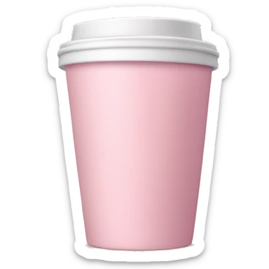 Soft pink coffee cup sticker