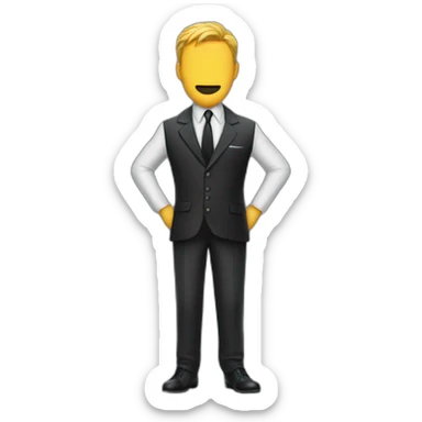 halloween hugo boss costume saluting ave cesar sticker