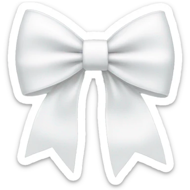 white bow sticker