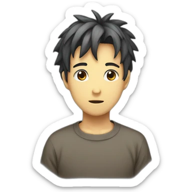 anime character question mark thinking  sticker