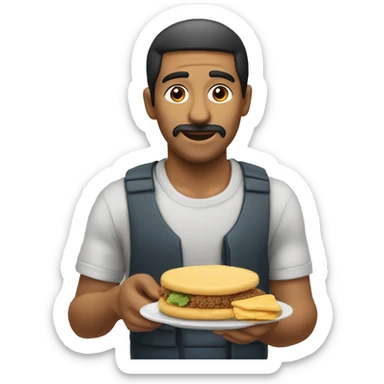 Père qui mange un Arepa sticker