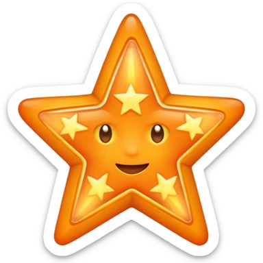 i want orange star  sticker