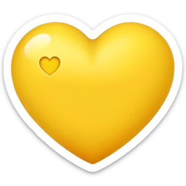 Yellow heart sticker
