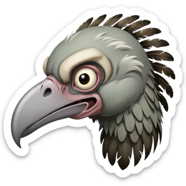 A vulture mixed with zombie sticker